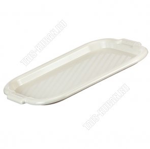 Поднос прям (39x27см) бел.ротанг (17) 