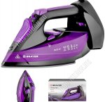 Утюг керам.подошв,на подставке 2400Вт 2реж.работы,черн/фиол. (6)