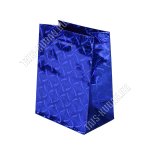Пакет бумажный,голографический (h14х11см) синий (12)