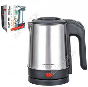 Чайник нержавеющая сталь 0,6л 600Вт, черно-серебристый (6) 