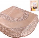 Скатерть ажурная, овал (150х230см) коричнев 