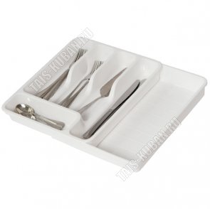 Лоток-вклад д/ст.приб. 6-ти секц (раздвижн) белый (10) 