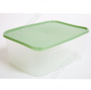 Контейнер оливковый/прозр, прямоуг 2,0л (44) 