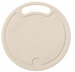 Доска раздел, кругл (d25см) толщ.4мм, слон.кость (35)