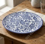 Navy bloom/голубые веточки Тарелка плоская d26,5см (6)
