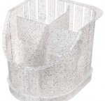 Сушилка д/стол.прибор 4-х секц, св.серый крап (16х13 h12см) (20)