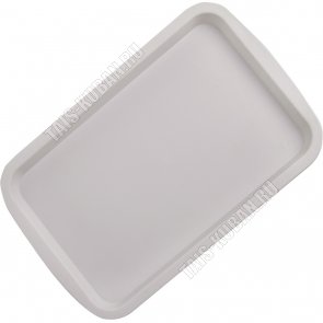 Поднос прям.(29х19 h2см) серый (14) 