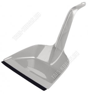 Совок мягкая кромка .23х16см,вертикальн.ручка L26см , серый (20) 