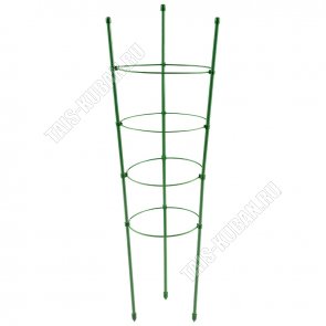 Поддержка для растений h120см 4кольца, зеленый (10) 