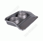 Миска д/корма Н-Р 3пр. серый 0,3лх2шт+лоток (41х30 h6см) (12)