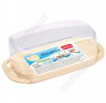 Масленка с кр.на защ,бежев/прозр.(18х9,5 h6,5см) с дел.по 50гр (32) 