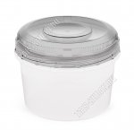 Контейнер кругл 0,7л винт.крышка (d12 h9,5см) (24)