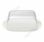 Масленка с кр. св.серый/прозр.(18,9х11 h6,9см) с дел.по 50гр (24) 