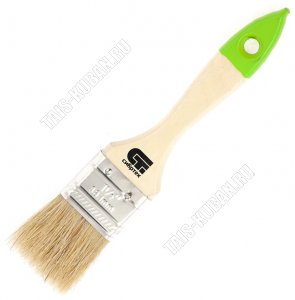 Кисть плоская дерев.ручка 36мм натур.щетина