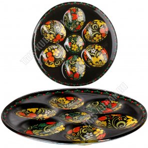 Тарелка стекло для 7яиц d17,5см 