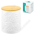 Тропики/Лист монстеры /Бамбук Банка для хранения 1200мл d13 h16см