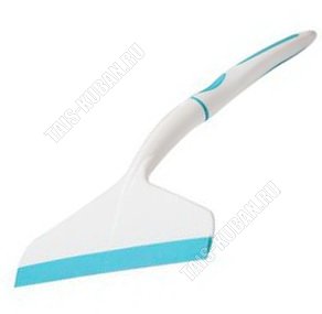 Водосгон д/стёкл,зеркал,кафеля, бел/бирюза,шир.17см,L25см прорез.руч (28) 