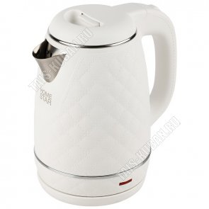 Чайник пластик + нерж. сталь 1,7л 1500Вт диск, двойная стенка (внутр-нерж. сталь), цвет белый (12) 