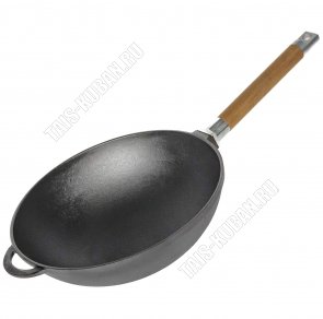 Сковорода-ВОК со съемной деревянной ручкой d26см (2) 