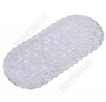 Ажурная салфетка, серебро, овал (60х100см) 