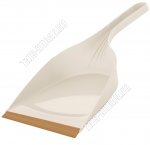 Совок мягк.кромка 24х18см,горизон.руч L13см ,сливочн.бук, Платик Репабл (10)