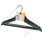 Вешалка (дерево) чёрный Н-р 3шт L45см (32)