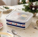 Лоток 1л квадратный с пластиковой крышкой 