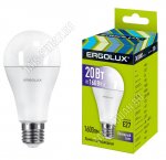 Ergolux-ЛОН E27 20Вт, холодн.6500К,светов.поток 1600Лм (аналог 160Вт обыч.лампы)(10)