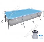 Бассейн каркасный, прямоугольный 6075л (394х207 h80см)+фильтр-насос (1)