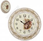 Часы (пластик/стекло) d38см 