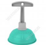 Вантуз резин.(d12,5 h17,5см) пласт.руч,зелен (12)