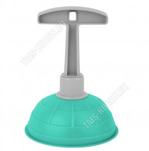 Вантуз резин.(d12,5 h17,5см) пласт.руч,зелен (12) 