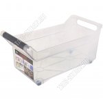 Ящик на колес, выкатной 7л узкий,б/крыш, прозр,с ручк (38х18 h18,5см) (10) 