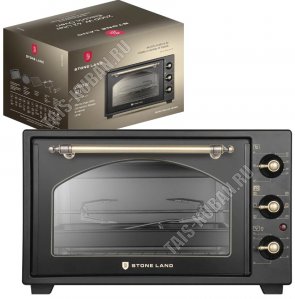 Печь эл. 42л, 2000Вт (конвекция/вертел для гриля) 5режимов, черный, Stone Land (1) 