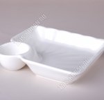 Белье Блюдо сервировочное 2х секц. 18х18см h4см (6/24)