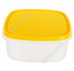 Контейнер желтый/прозр, квадр 1,35л (15х15 h8см) (57)