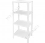 Этажерка 4-х яр,прямоуг, белый (34х28 h75см) (3) 