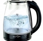 Чайник стекло 1,8л 1800Вт диск,подсветка,чёрный (12) 