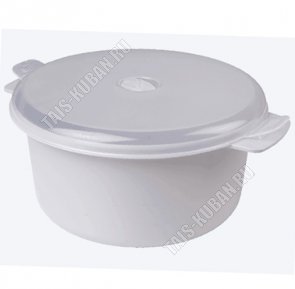 Контейнер круг,серый 3,4л (d22 h10см) (24)