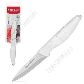 Marble/черн.мрамор на бел Нож L9см д/овощей,нерж+пласт (6) 