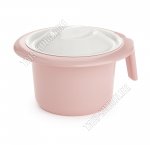 Горшок детский, с крышкой (d21 h14см) розовый,с ручкой, Альтернатива (6)