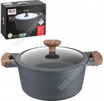 Ran Кастрюля 4,2л d24см,антрацит матовый (6)