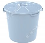 Бак 40л с крышк, белый (d51 h44см) 4ручки (5)