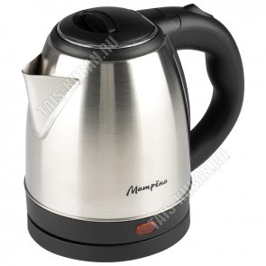 Чайник нерж.1,2л 1500Вт диск,черн/серебро(12) 