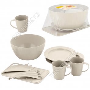 Набор д/пикника 3 перс. 14пр, латте 