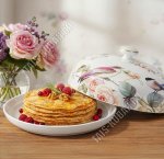 Певчие птички Блюдо для блинов d22см с крышкой, п/у