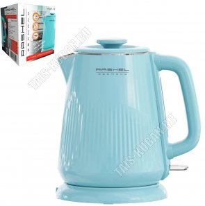 Чайник пластик+нержавеющая сталь 1,8л 1800Вт, голубой (6) 