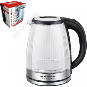 Чайник стекло 1,8л 1500Вт, рельеф 