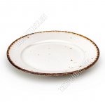 Блюдце Элегант/Белый d14см с шок.крапом, б/уп