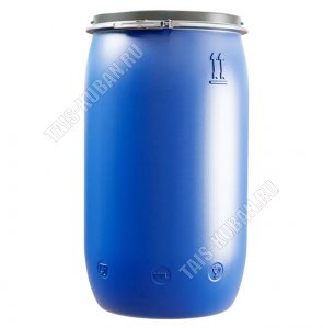 Бочка кругл,с оцинк.хомут. 227л (d58,5 h98/d горл.47см) с уплотн,синий (1) 